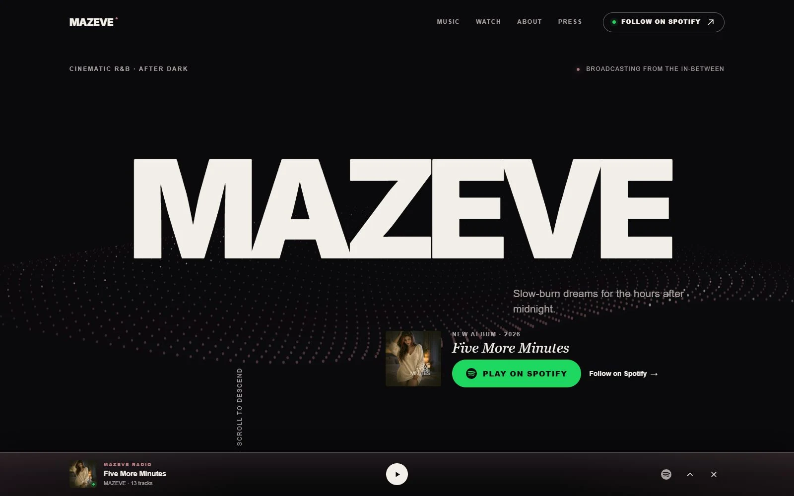 MAZEVE interface preview